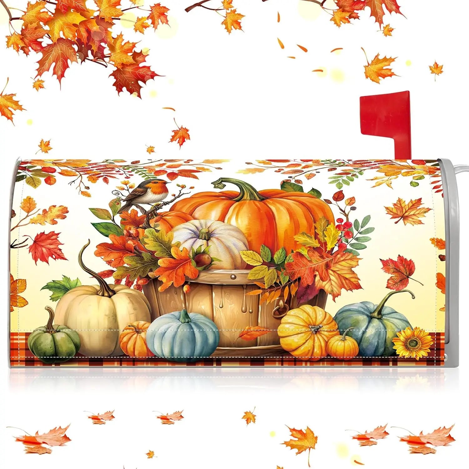 Fall Pumpkin Mailbox Cover