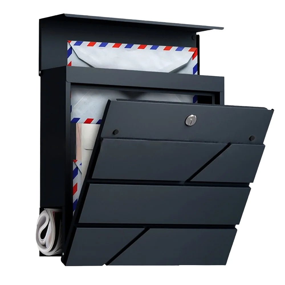 Modern Wall-Mounted Metal Mailbox