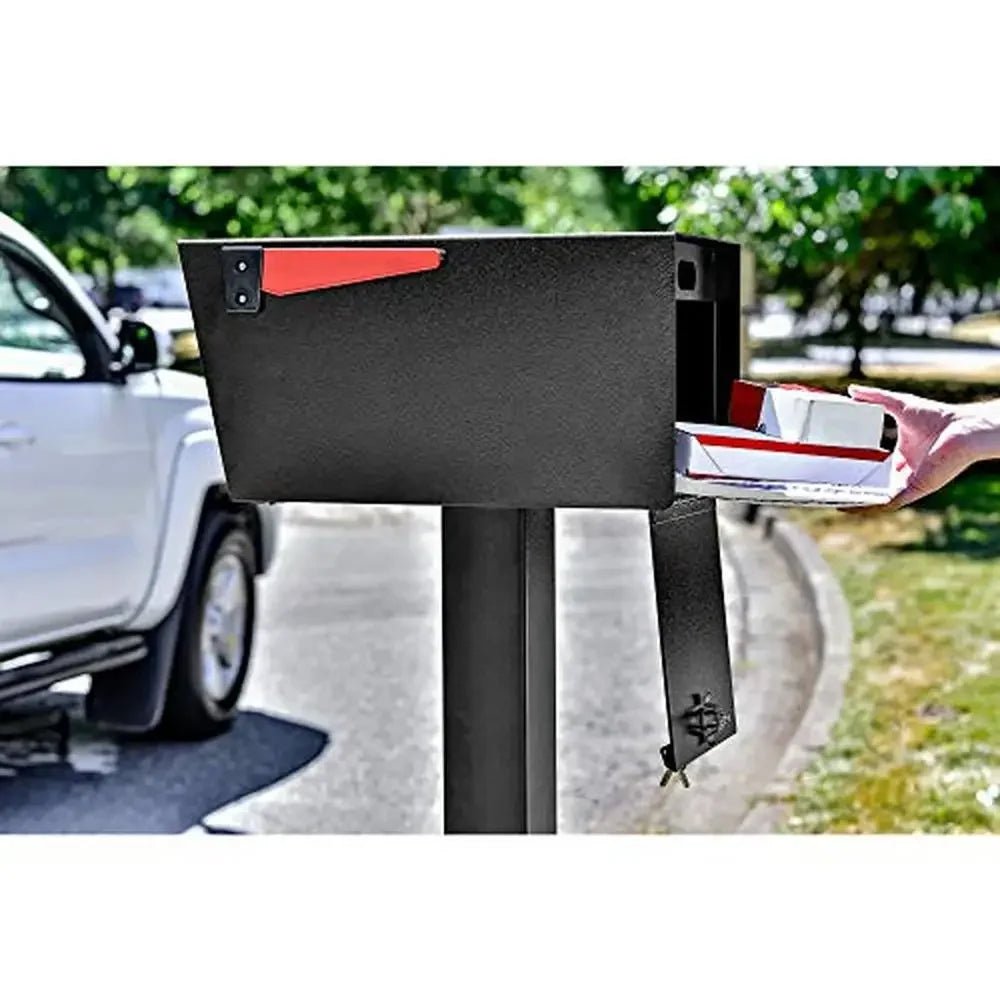 Black Metal Modern Mailbox