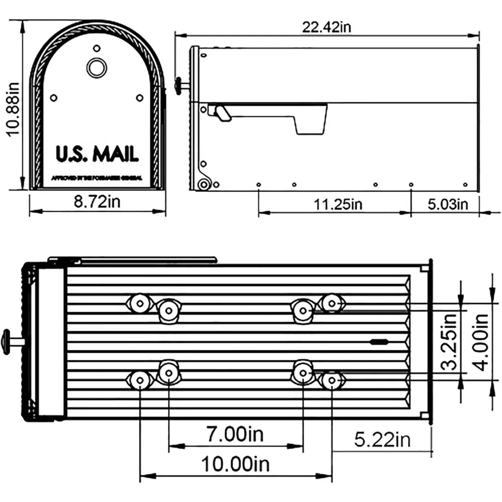 Metal Modern Mailbox
