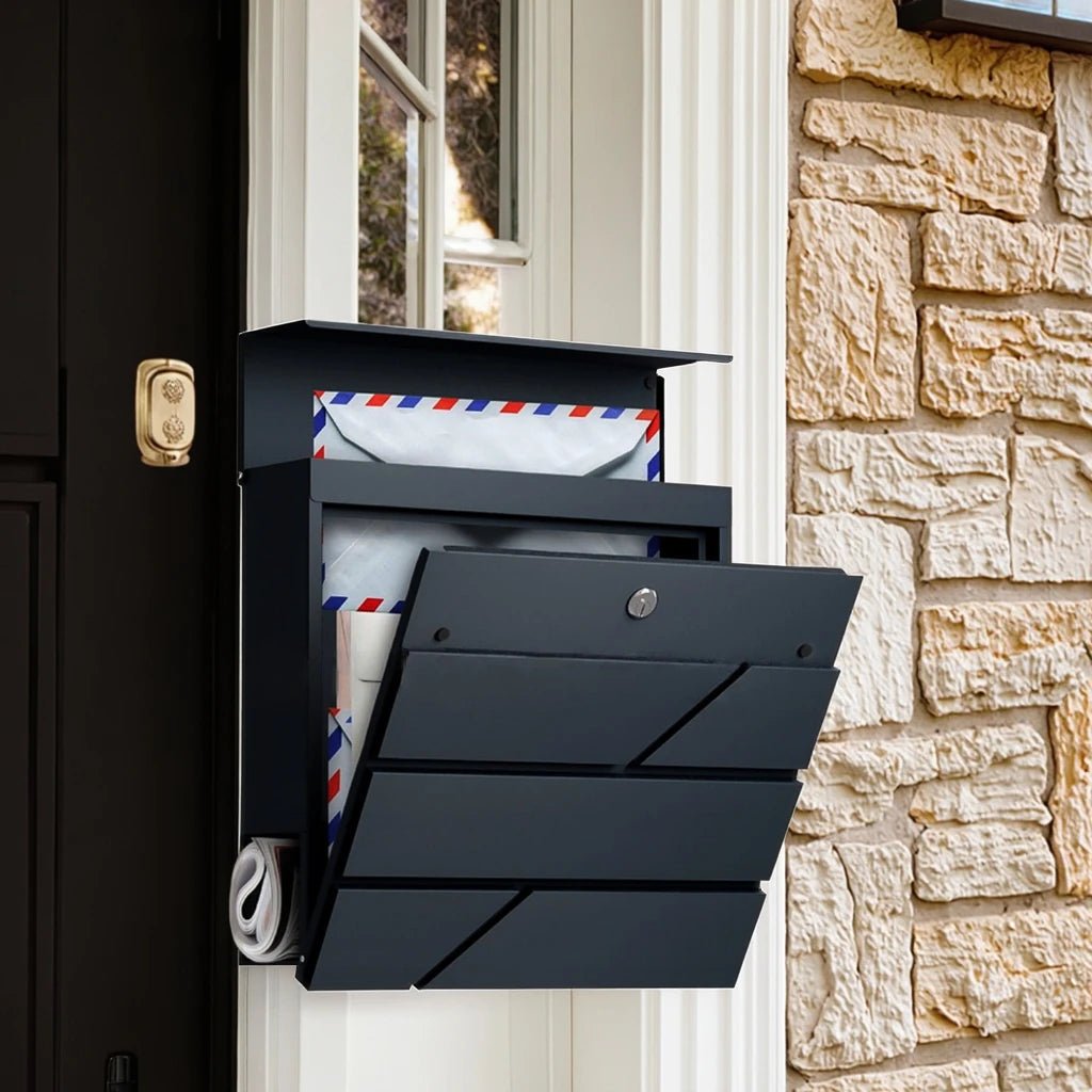 Modern Wall-Mounted Metal Mailbox