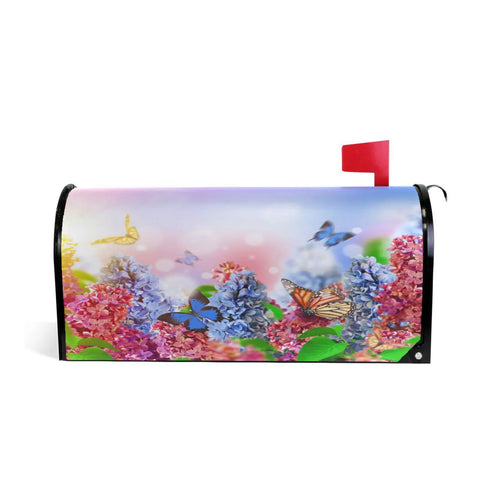 Flower Butterfly Mailbox Cover