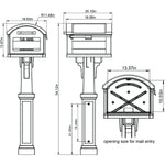 Modern Plastic Mailbox and Post Kit