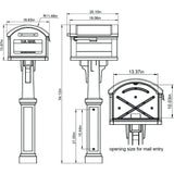 Modern Plastic Mailbox and Post Kit