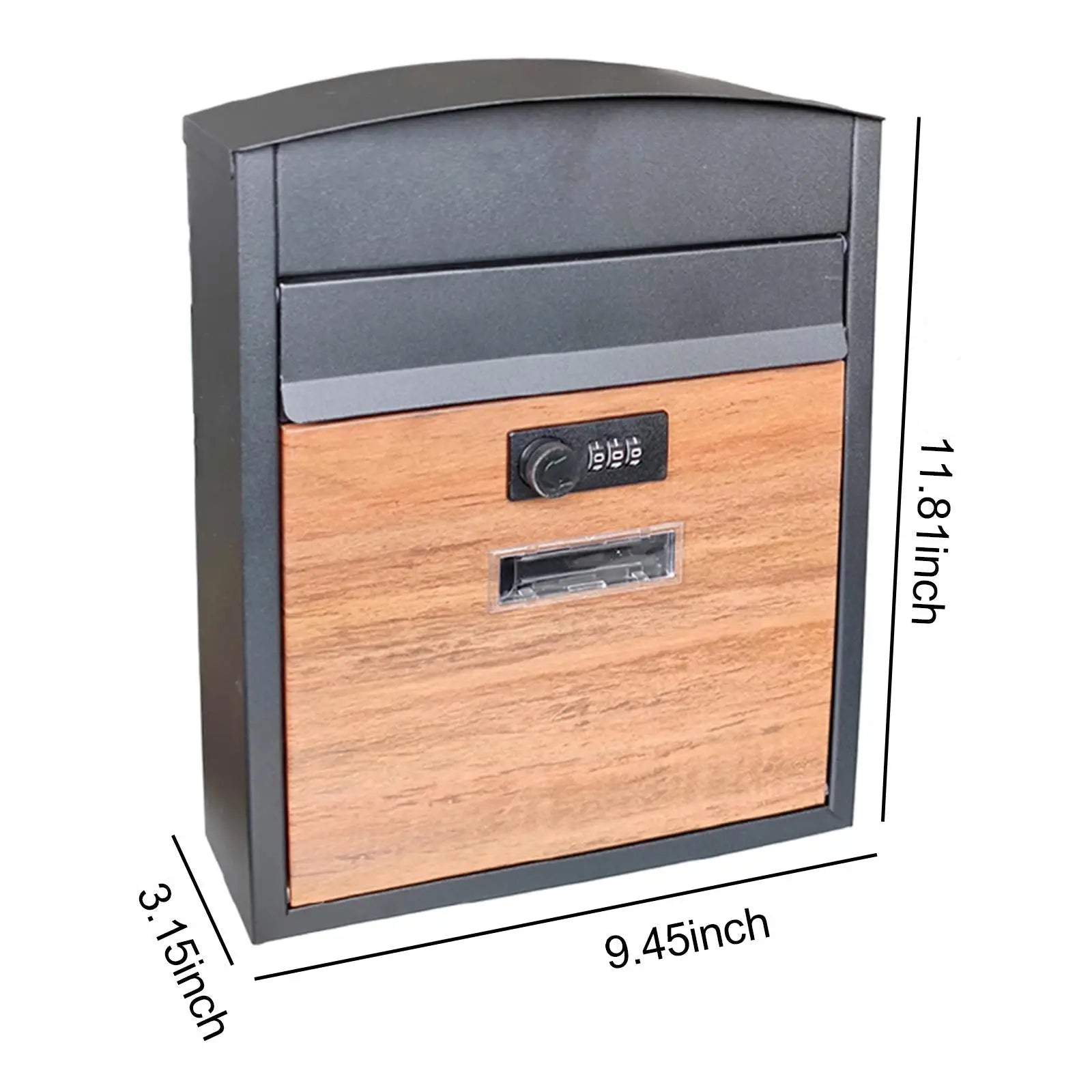 Modern Wall-Mounted Wooden Mailbox