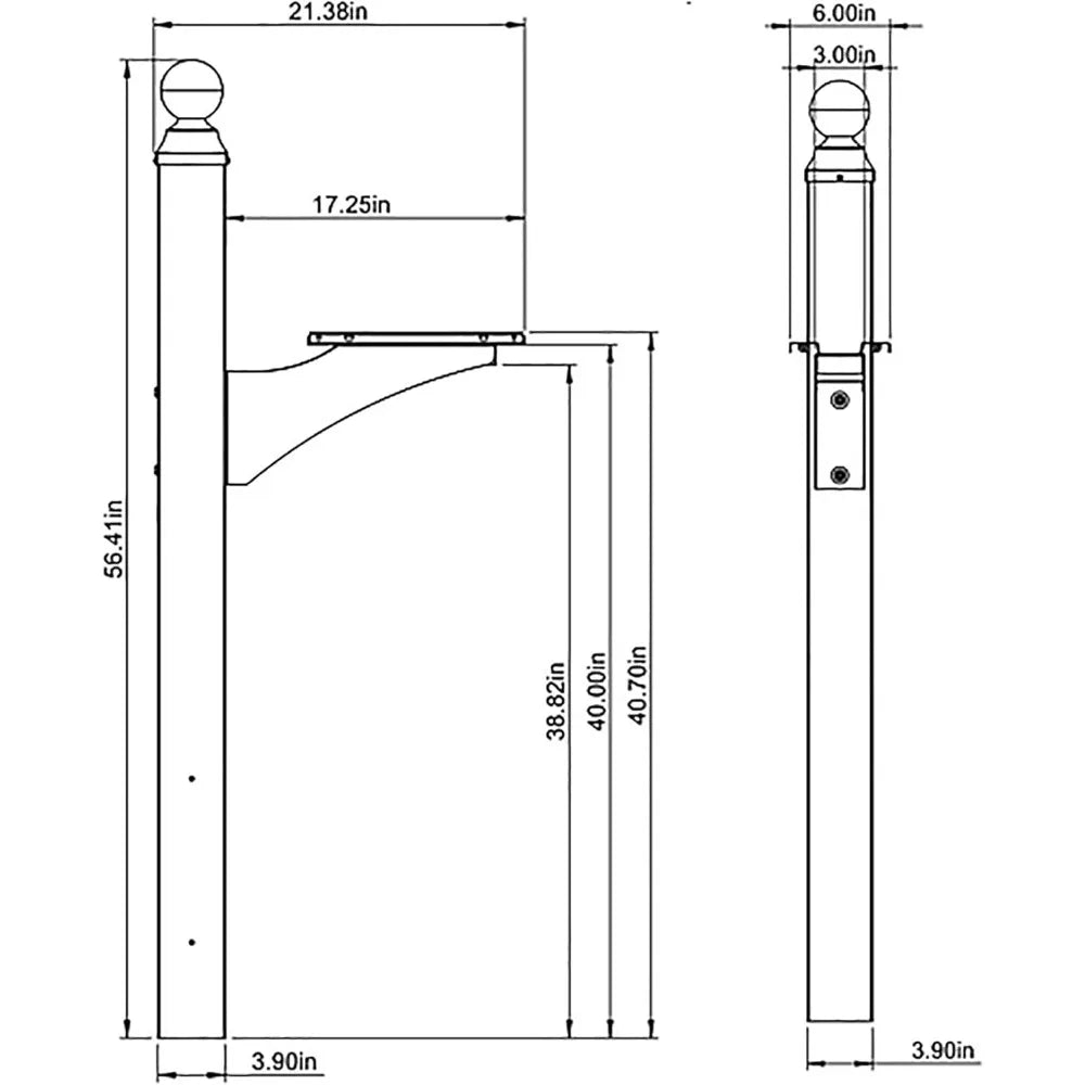 Metal Mailbox Posts
